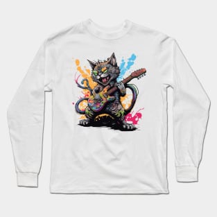 Heavy Metal Cat Long Sleeve T-Shirt